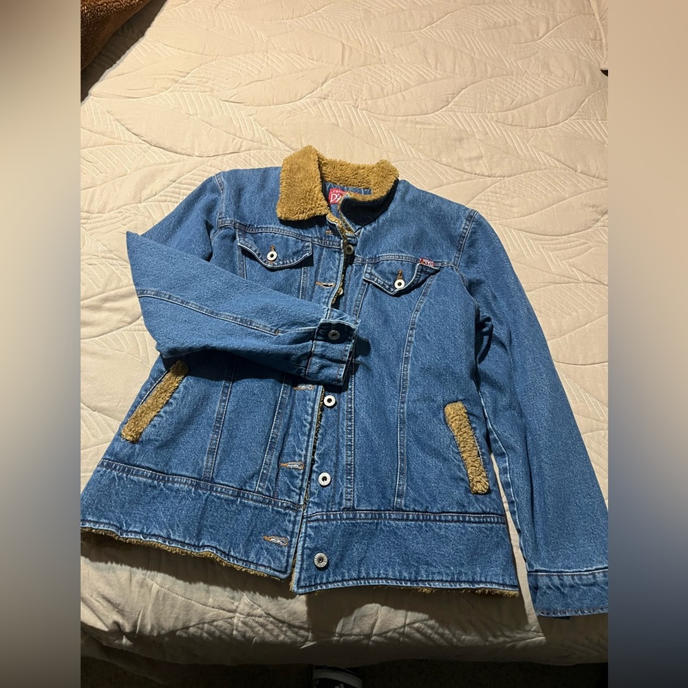 D’Alba Denim Jacket with Tan Accents